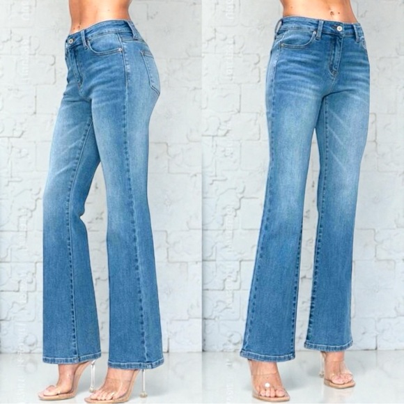Mid-Rise Bootcut Jeans – Cat’s Whiskers – Judy Blue Style Fit – NWT (Bytos) - Picture 4 of 15